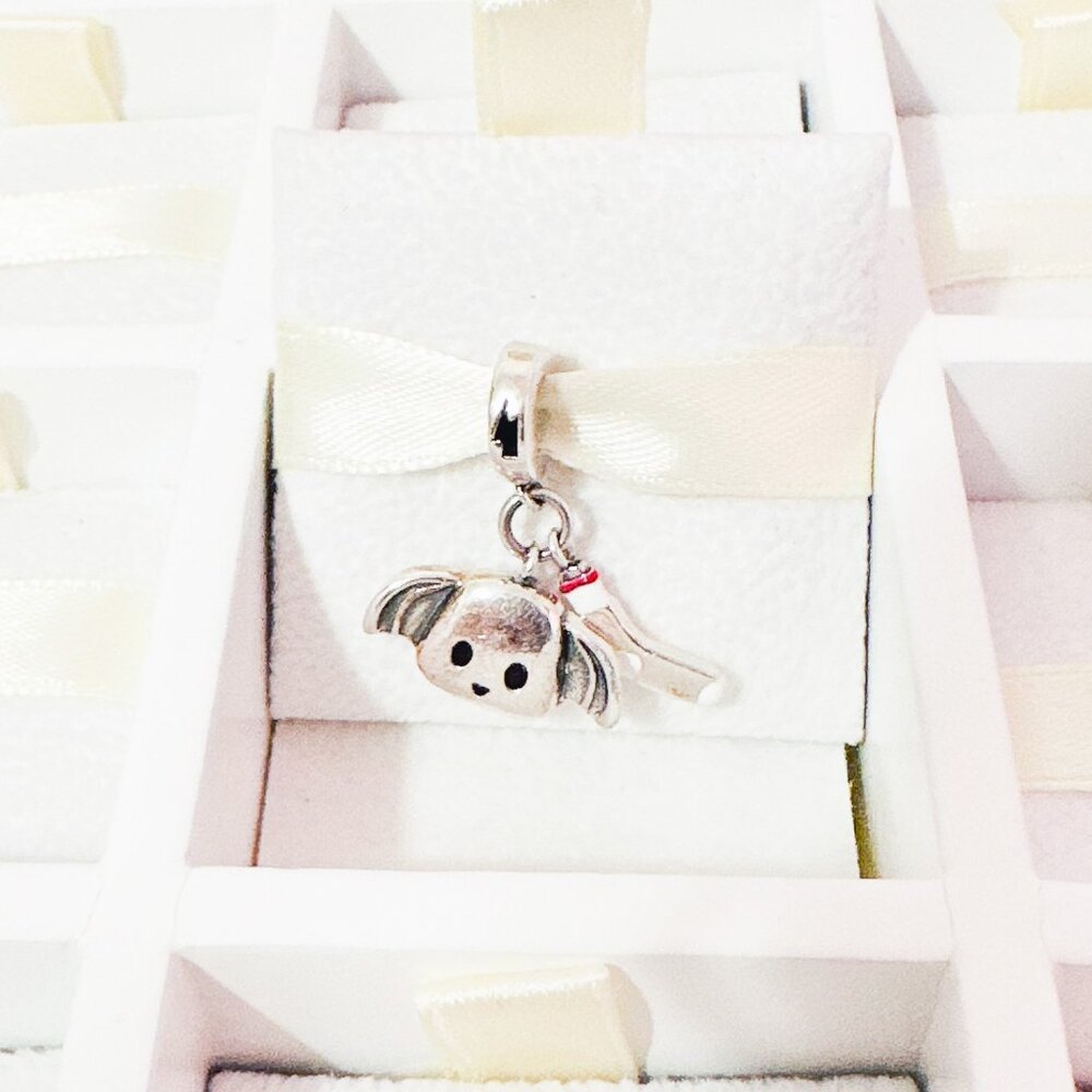 925 Sterling Silver Dobby With Sock Dangle Charm Harry Potter Fits Pandora